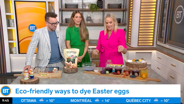 Decorating with Zero Waste and All Natural Eggs for Easter with Breakfast Television